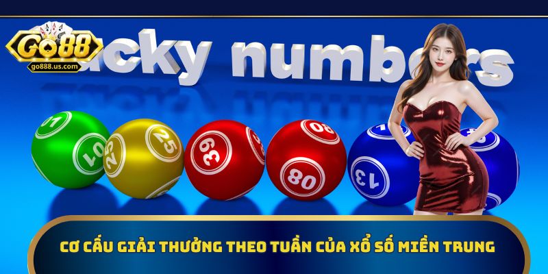 Cơ cấu giải thưởng theo tuần của xổ số miền Trung